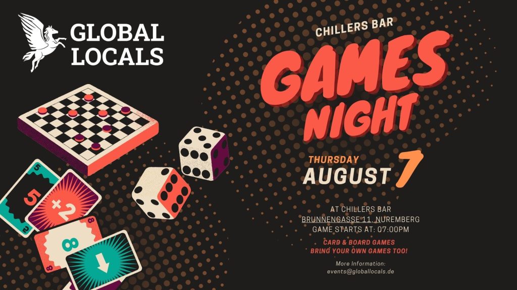 🎲 Game On, Nuremberg! Global Locals Games Night at Chillers Bar 🎲